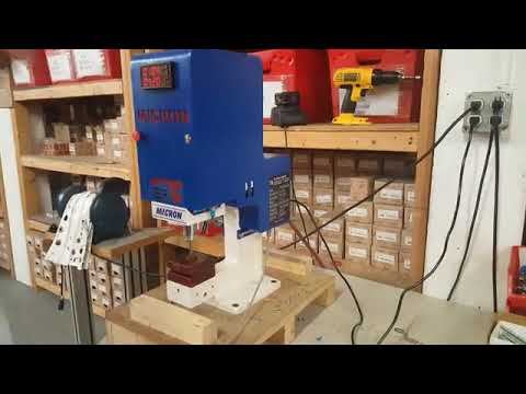 MICRON MC 20 DOUBLE CYLINDER MACHINE INDUSTRIAL METAL SHEET METAL SIGN HOLE PIERCING DIE INSTALLA