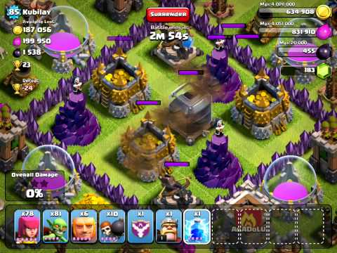 How to Revenge Lightning Spell on Dark Elixir in Clash of Clans Musica ...
