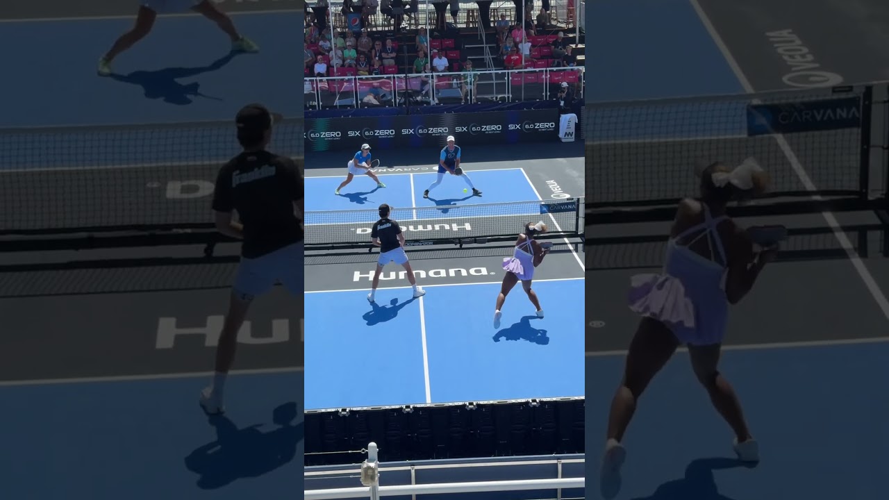 INCREDIBLE 😤 This pickleball point from Andrei Daescu and Anna Bright was so good 🔥