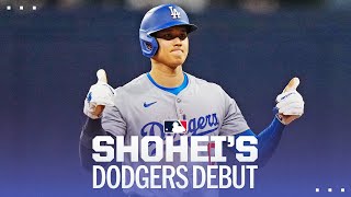 Shohei Ohtani's FIRST GAME as a Dodger! (First hit, stolen base, RBI AND MORE!)  | 大谷翔平ハイライト