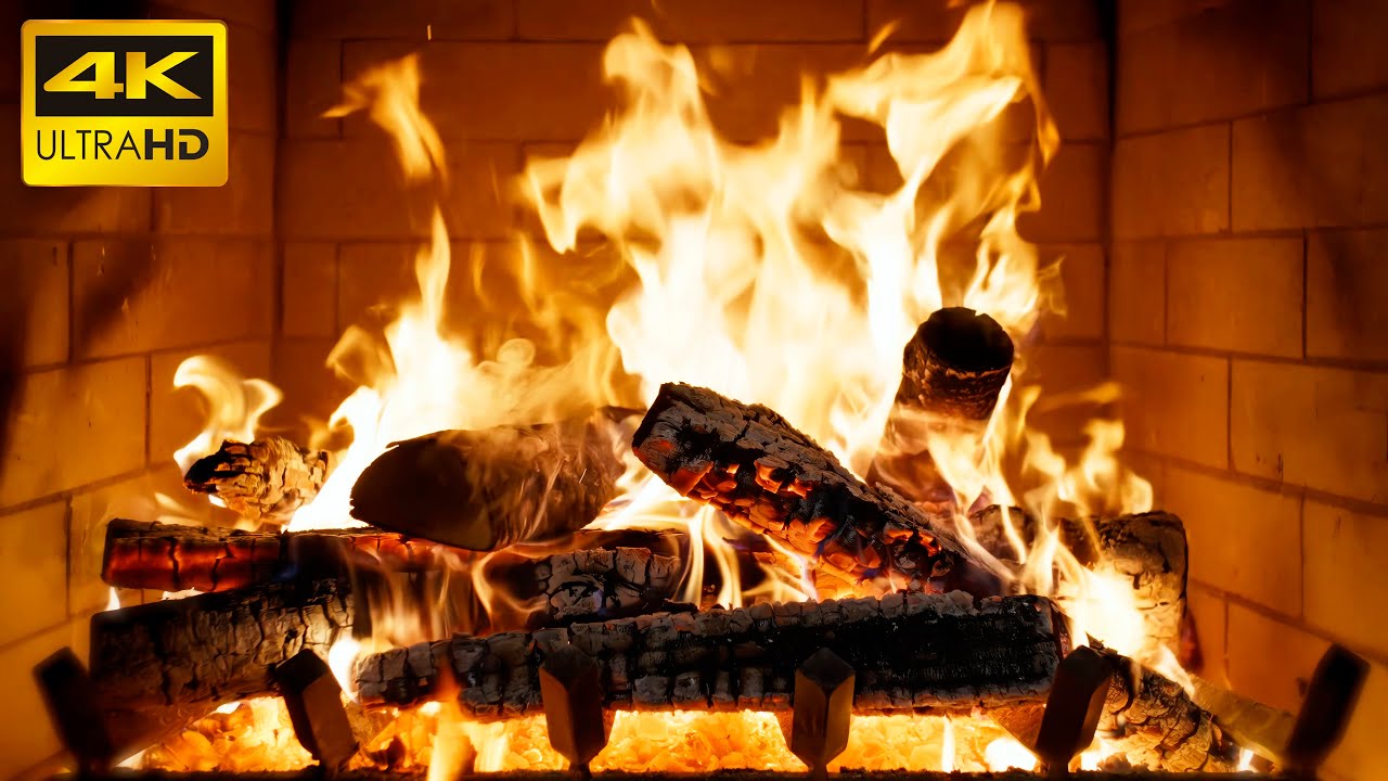 🔥 Cozy Fireplace Ambience: Crackling Fire Sounds for Deep Relaxation, Peaceful Evenings and Sleep 4K
