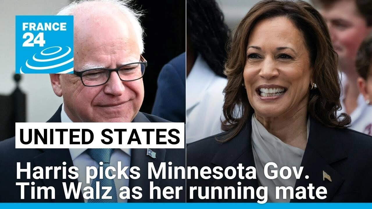 Harris picks Minnesota Gov. Tim Walz as her running mate • FRANCE 24 English