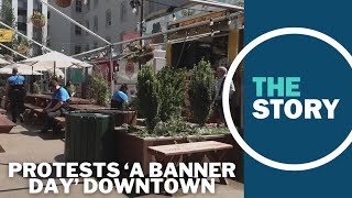 Portland is seeing its biggest protests since 2020. These businesses say they're loving it