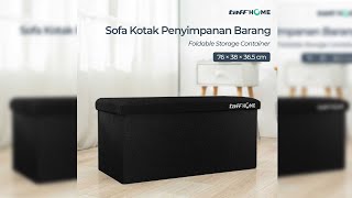 Pratinjau video produk TaffHOME Sofa Kotak Penyimpanan Barang Foldable Container 38x38x36.5cm - LH962