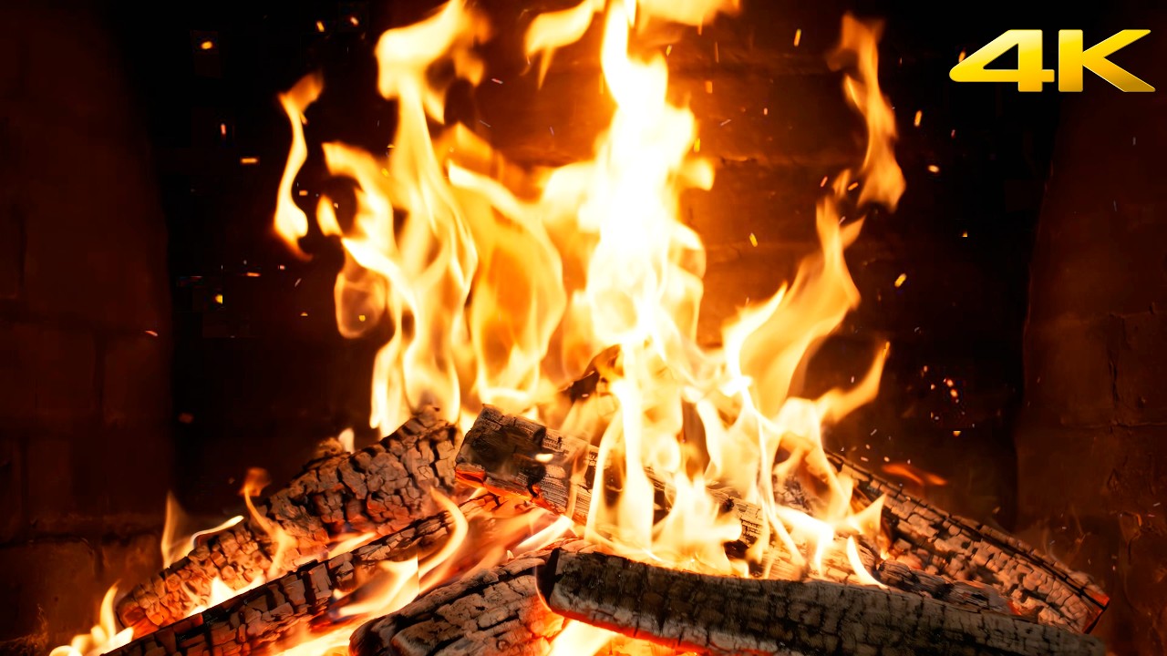 🔥 FIREPLACE Crackle DREAMS with Smoldering LOGS and Faint WOOD Crackling for WARM Christmas VIBES