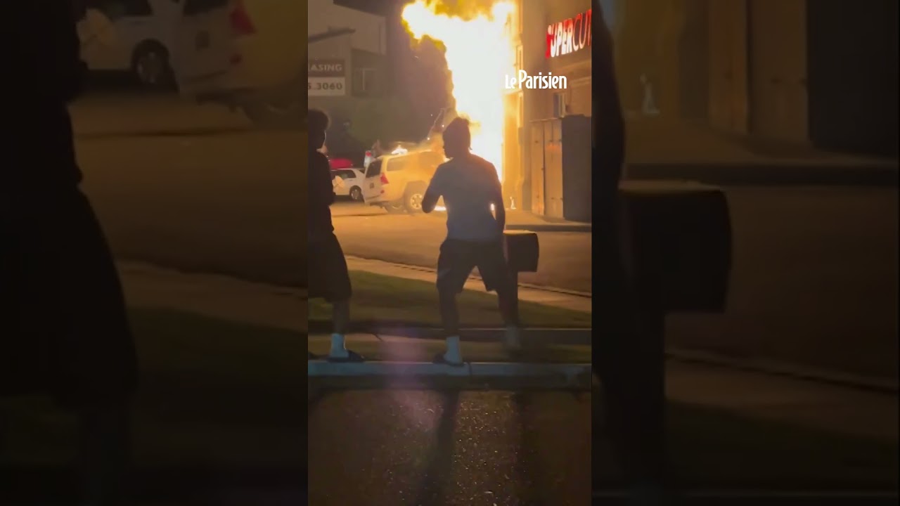 Un Domino's Pizza explose après un accident de voiture
