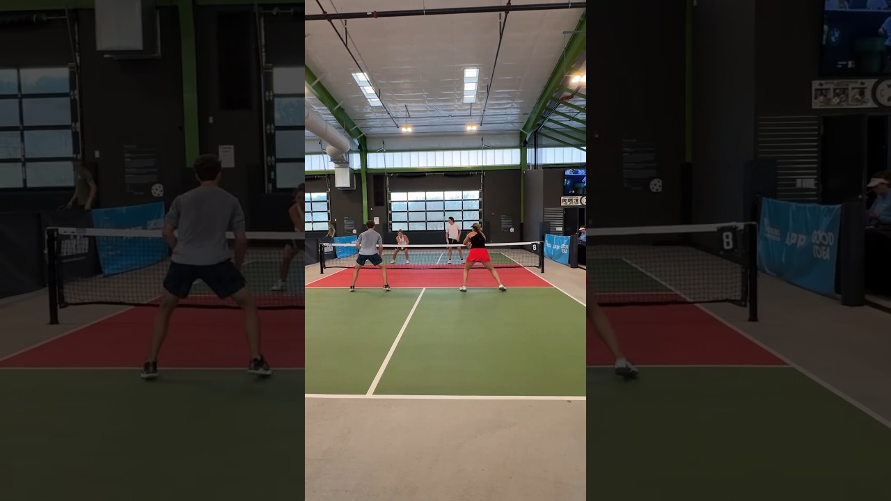 She hits a shot that no one was expecting! #pickleball #shorts