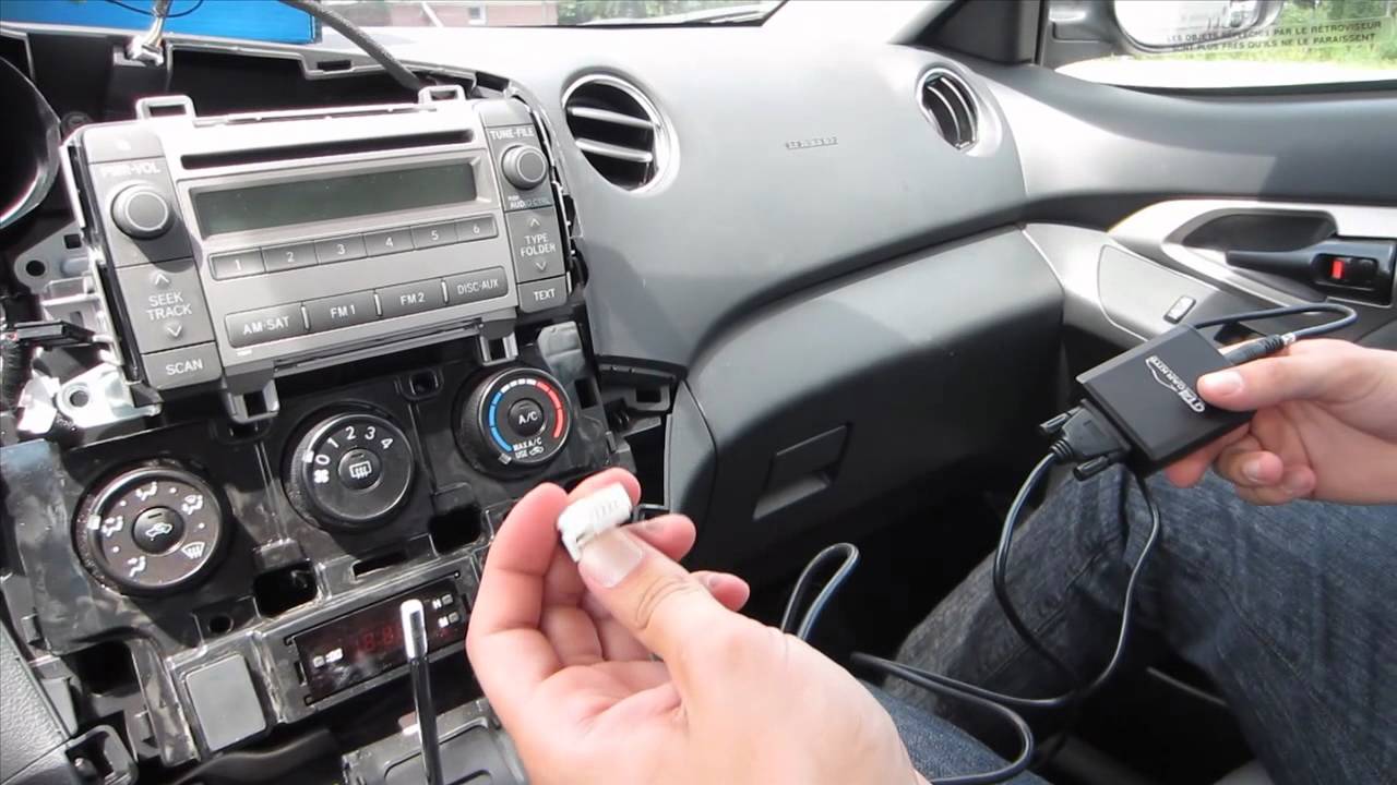GTA Car Kits - Toyota Matrix 2009-2011 install of iPhone ... 2005 pontiac vibe stereo wiring 