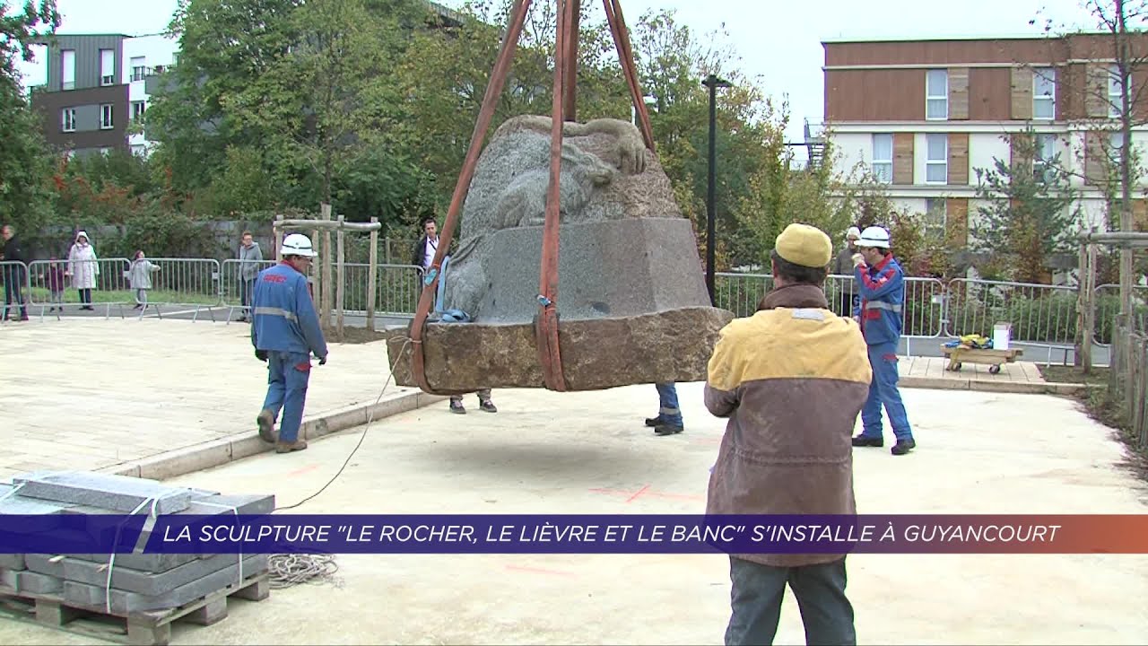 Yvelines | La sculpture  » Le rocher, le lièvre et le banc  » s’installe à Guyancourt