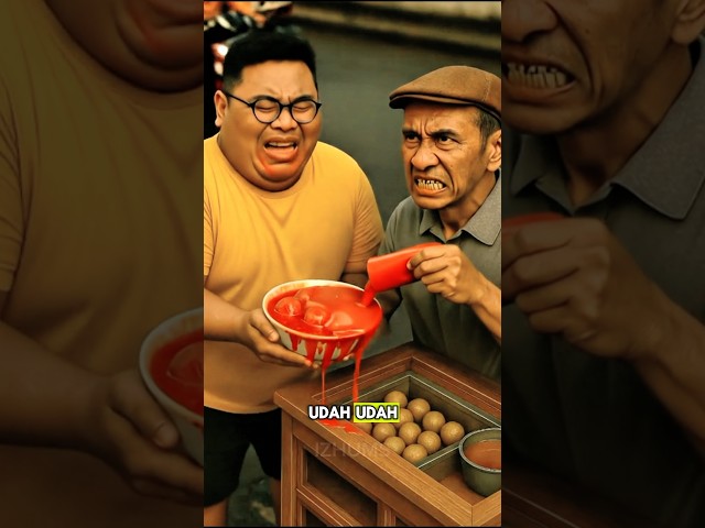 🔥 Dennis Dontol Jajan Bakso Super Pedas! Liat Reaksinya 😱🌶️ | #Shorts
