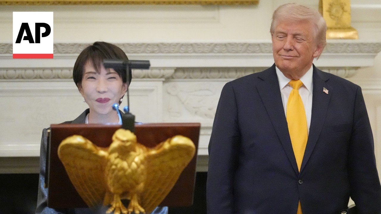 Japan’s Takaichi honors Shinzo Abe at White House dinner with Trump