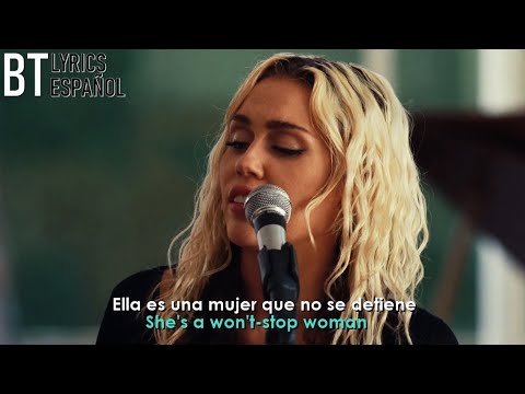 Miley Cyrus - Wonder Woman // Lyrics + Español // Backyard Sessions