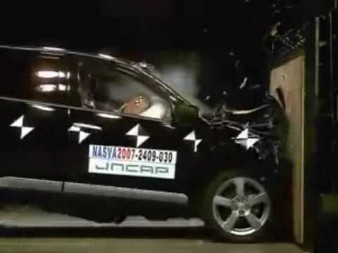 Видео краш-теста Mitsubishi Outlander (Airtrek) с 2007 года