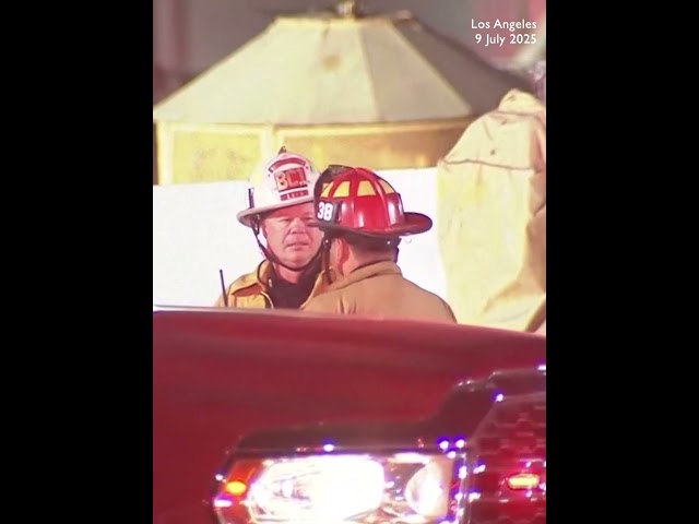 Part of a Los Angeles tunnel collapses, possibly trapping workers inside