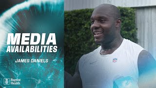 James Daniels meets with the media | Miami Dolphins