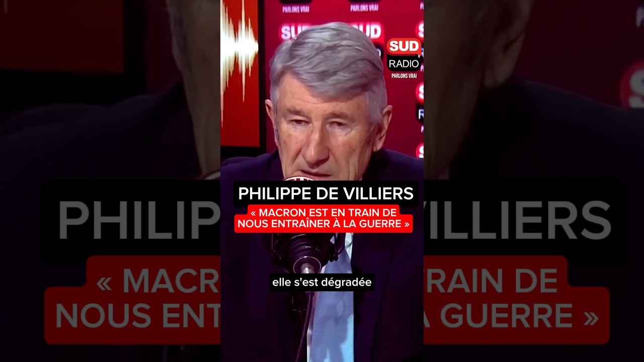 Philippe De Villiers :"#Macron, comme von der Leyen, est en train de nous entraîner à la guerre"