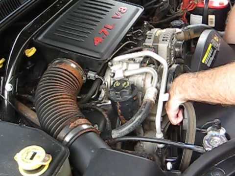 How to Change Your Serpentine Belt, Jeep 4.7L - YouTube 75 ford ignition wiring diagram 
