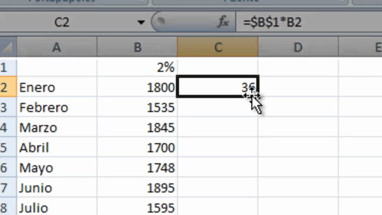 Ve Como Hacer Fijo Una Celda En Excel Referencia Absolula Y Relativa My Xxx Hot Girl