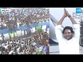 CM YS Jagan Ramp walk Infront of massive crowd | Tekkali | Akkavaram | Sakshi TV