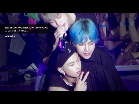 190321 LOVE YOURSELF Tour in HongKong - So What / BTS V / 방탄소년단 뷔 (4K fancam)