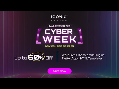 Cyber Week Spectacular! Dive into Up to 50% OFF at Iqonic Design! Don't Miss Out! ?? | Iqonic Design