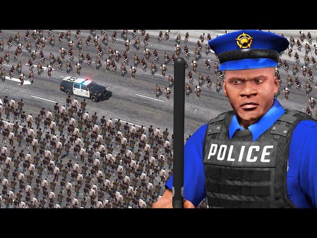 A POLÍCIA EM UM ATAQUE ZUMBI NO GTA 5