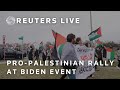 LIVE: Pro-Palestinian rally outside Joe Biden’s Michigan event