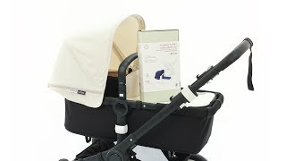 Обзор коляски Сменный тканевый комплект (капюшон с расширением+фартук на люльку) Bugaboo Buffalo Видеоинструкции.