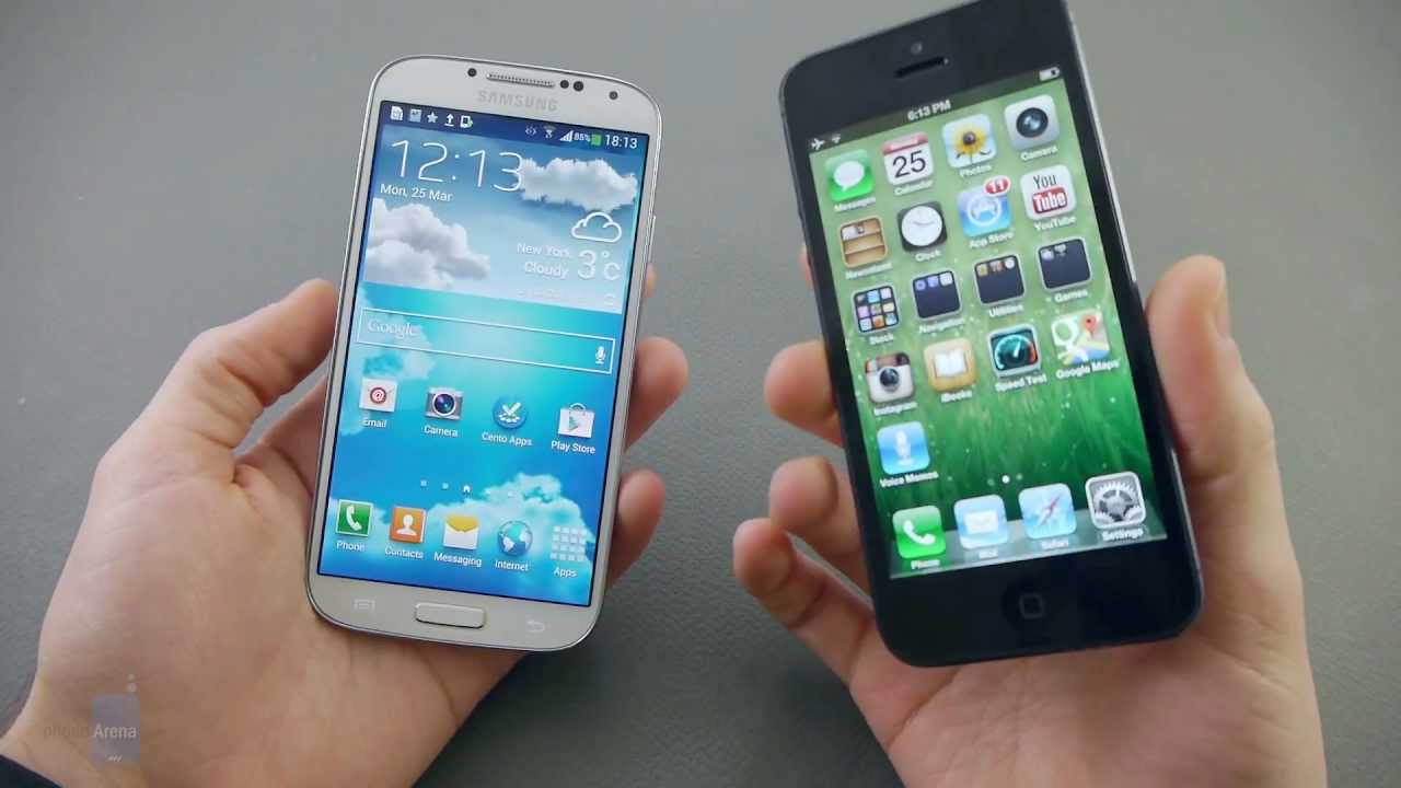 Samsung Galaxy S4 Oder Iphone 5s Samsung Galaxy S4 vs Apple iPhone 5 - YouTube