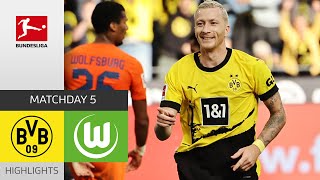 Borussia Dortmund — VfL Wolfsburg 1-0 | Highlights | Matchday 5 – Bundesliga 2023/24