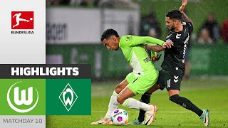 Thrilling Up and Down! | VfL Wolfsburg — SV Werder Bremen 2-2 | Highlights | Matchday 10 – 2023/24