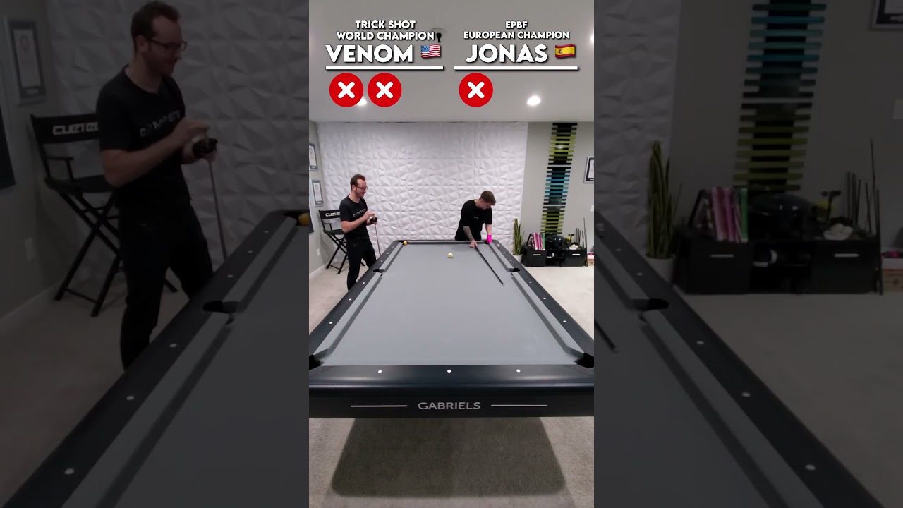 PRO VS PRO - POOL SHOTS - @jonassouto_official 🆚 @VenomTrickshotsOfficial 🇪🇸🇺🇸🎱❌✅