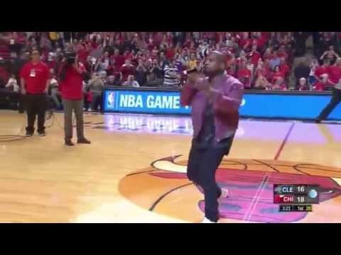 Kanye West Performs All Day During a Timeout Cavs VS Bulls Game 4 Playoffs