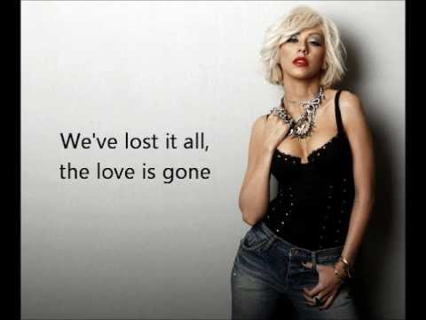 Christina Aguilera - You Lost Me with lyrics on screen