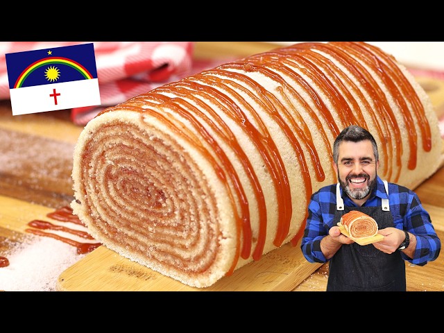 BOLO DE ROLO COM GOIABADA - BOLO PERNAMBUCADO - Receitas Típicas do Brasil