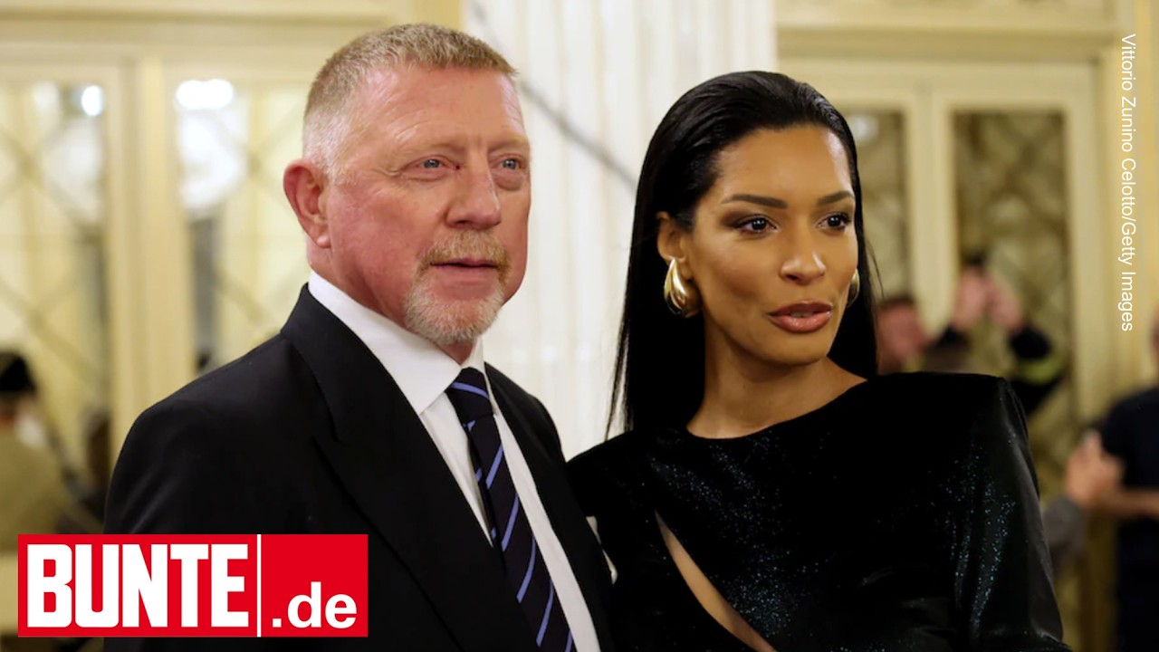 Boris Beckers kleine Tochter trainiert schon mit Mini-Tennisschläger