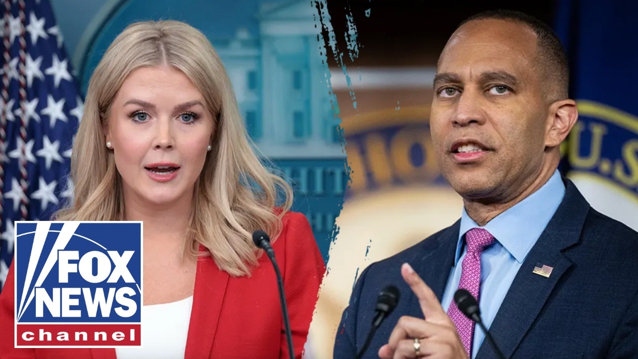 ‘STOP CALLING ME NAMES’: Leavitt fires back at Jeffries