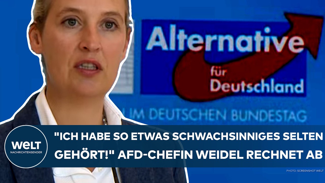 DEUTSCHLAND: "Ich habe so etwas Schwachsinniges selten gehört!" AfD-Chefin Alice Weidel rechnet ab!