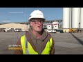 A turbine at a large offshore wind farm is producing power for the U.S. grid for the first time  - 01:46 min - News - Video