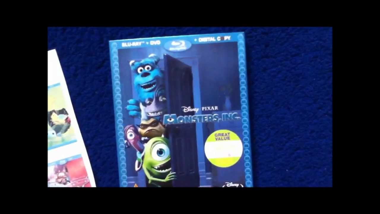 Unboxing Monsters Inc Blu Ray Dvd Digital Copy Youtube