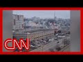 Video shows heavy shelling near supermarket in Kharkiv