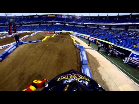 GoPro HD: Blake Wharton Practice 2013 Monster Energy Supercross from Minneapolis 