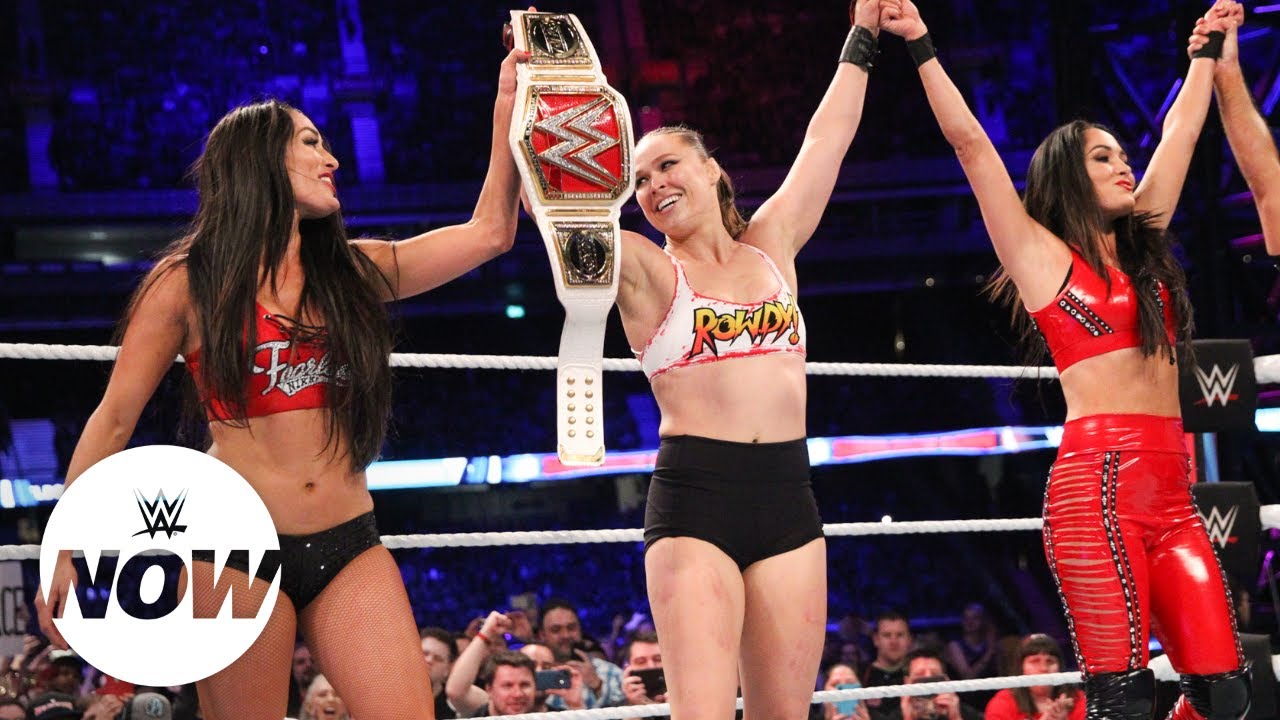 WWE SSD The Riott Squad Vs The Bella Twins And Ronda Rousey