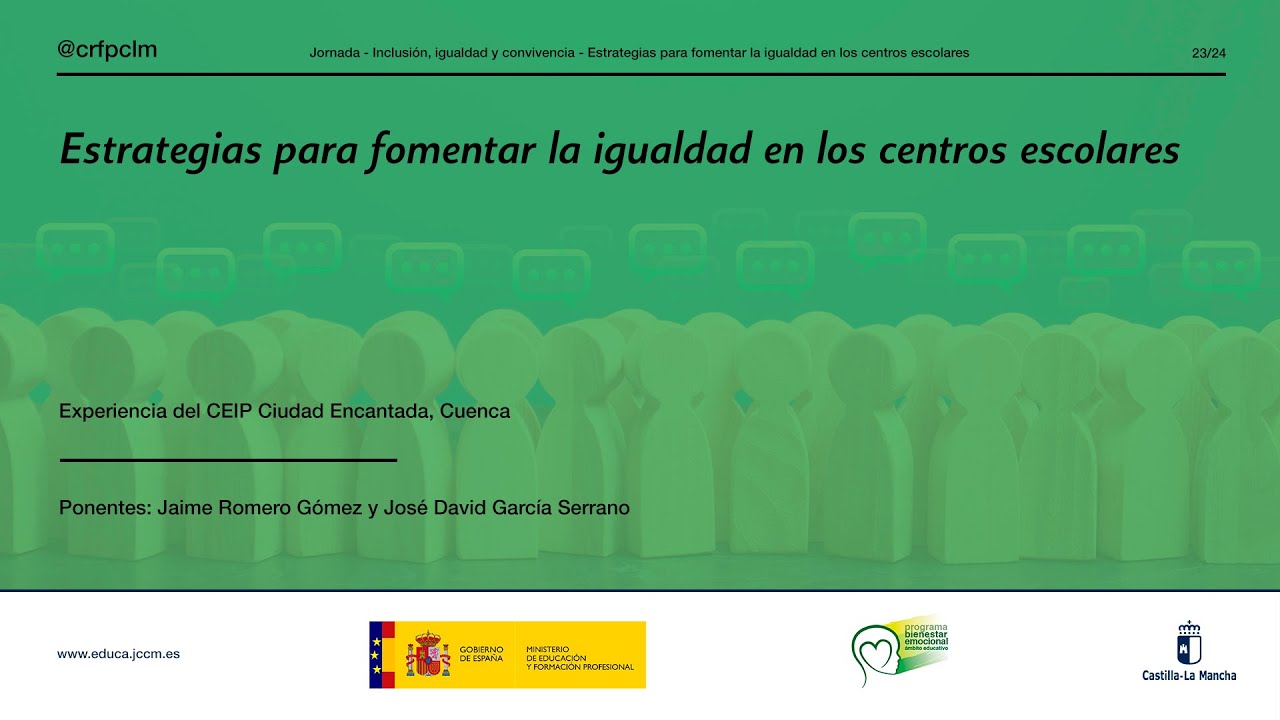 #Jornadas_CRFPCLM: Estrategias para fomentar la igualdad... - Jaime Romero Gómez y José David García