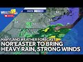 Developing Noreaster to bring rain to Maryland
