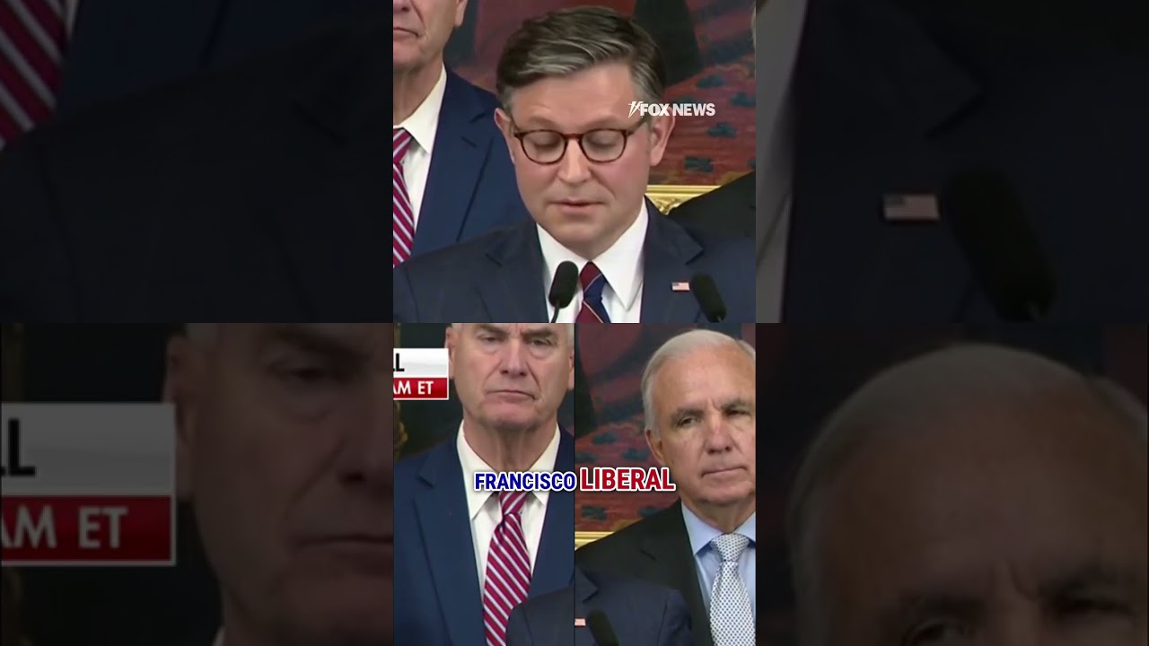 WATCH: Speaker Johnson addresses Nancy Pelosi not seeking re-election #shorts #congress #pelosi #fox