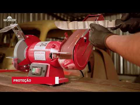 Moto Esmeril com Lixadeira 360W 60Hz 3450rpm Bivolt Worker - Vídeo explicativo