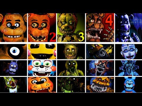 Five Nights At Freddy's 1 - 4 + Sister Location Jumpscare 