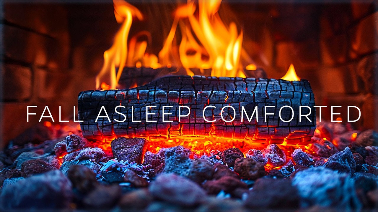 Fireside Sleep 🔥 10 Hour Cozy Fireplace & Calming Music for Deep Sleep