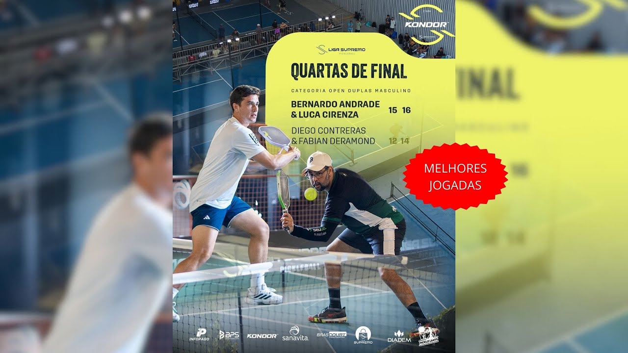 QUARTAS DE FINAL DUPLA MASCULINA ETAPA LIGA SUPREMO DE PICKLEBALL BELO HORIZONTE (MELHORES JOGADAS)